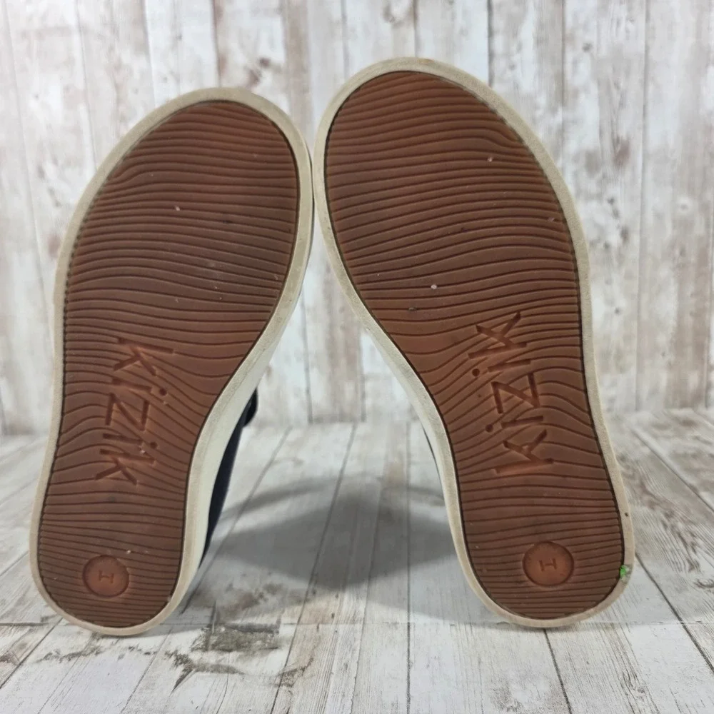 Kizik Madrid Eco Black‎ Canvas Hands Free Slip On Sneakers Womens 6.5 Mens 5